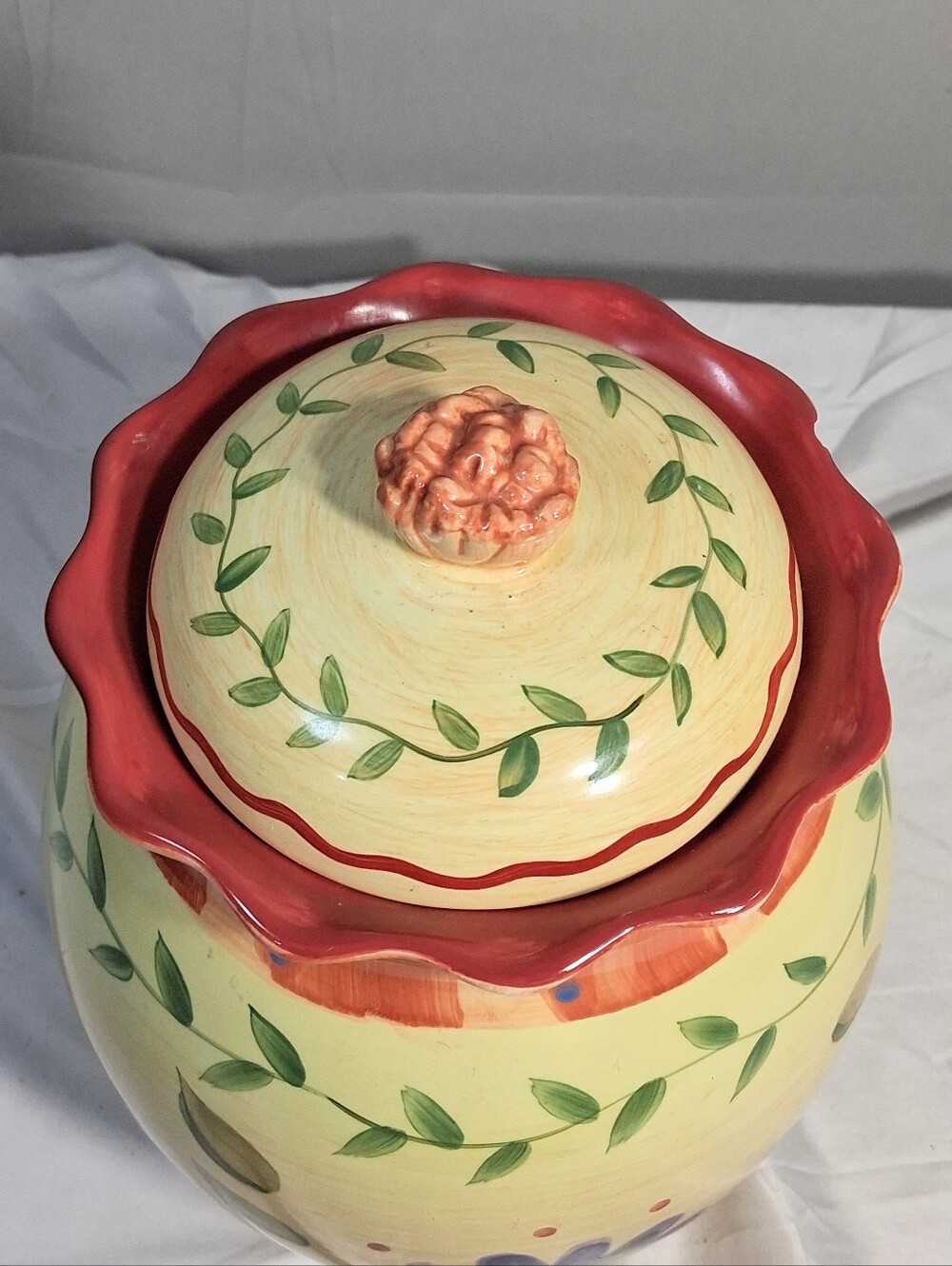 Pfalzrgraff 8" Tall Handpainted Porcelain Canister/Vase/ Decorative/Storage